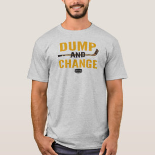 Black and Gold Dump and Change Hockey T-Shirt
