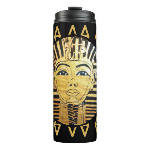 Black and Gold Egyptian Style Thermal Tumbler