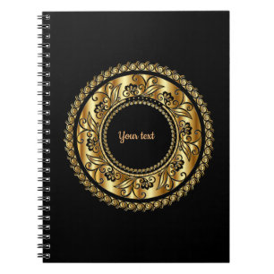 Black and Gold Elegance template Notebook
