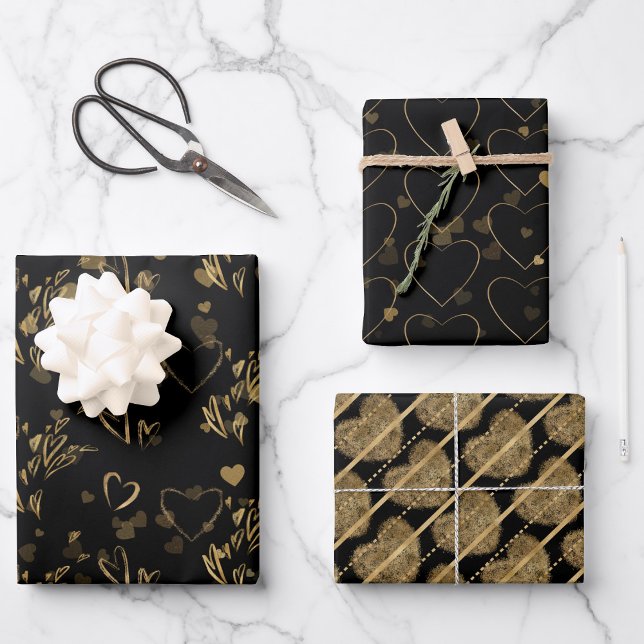 Black and Gold Elegance Wrapping Paper Sheet (Creator Uploaded)