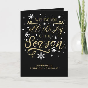 Black and Gold Elegant Modern Company Holiday