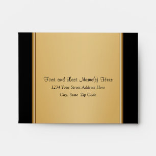 Black and Gold Envelopes in Many Sizes