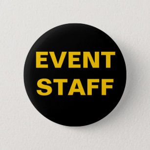 Black and Gold EVENT STAFF ID Badge Employee