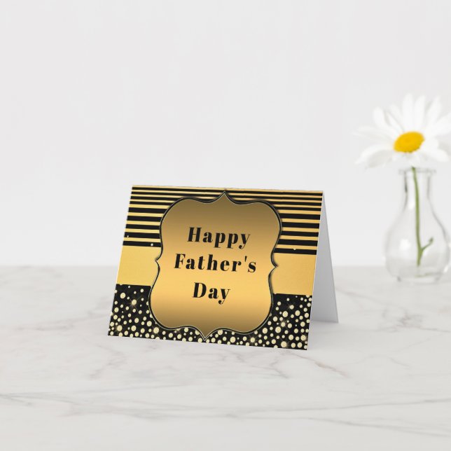 Black and Gold Father's Day Card (Small Plant)