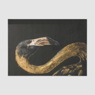 Black and Gold Flamingo2 Tissue Paper
