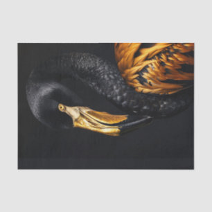Black and Gold Flamingo4 Tissue Paper