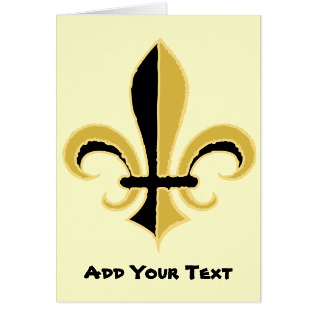 Black and Gold Fleur de lis (Front)