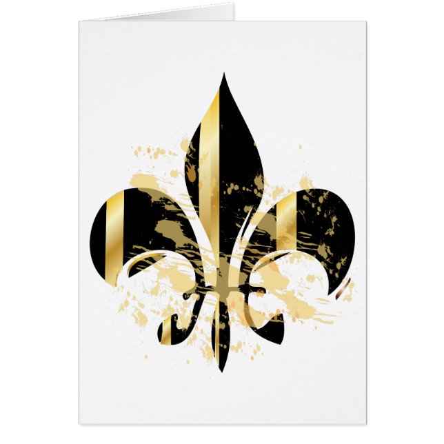 Black and Gold Fleur de Lis (Front)