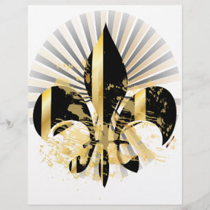 Black and Gold Fleur de Lis Flyer