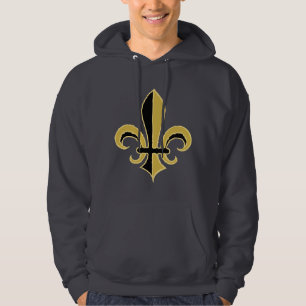 Black and Gold Fleur de lis Hoodie