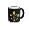 Black and Gold Fleur De Lis Mug Who Dat