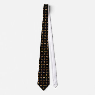 Black and Gold Fleur de Lis- New Orleans Tie
