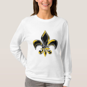 Black and Gold Fleur de lis T-Shirt