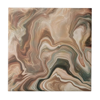 Black and gold floor tiles