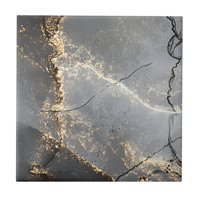 black and gold floor tiles deep colour tone (Front)