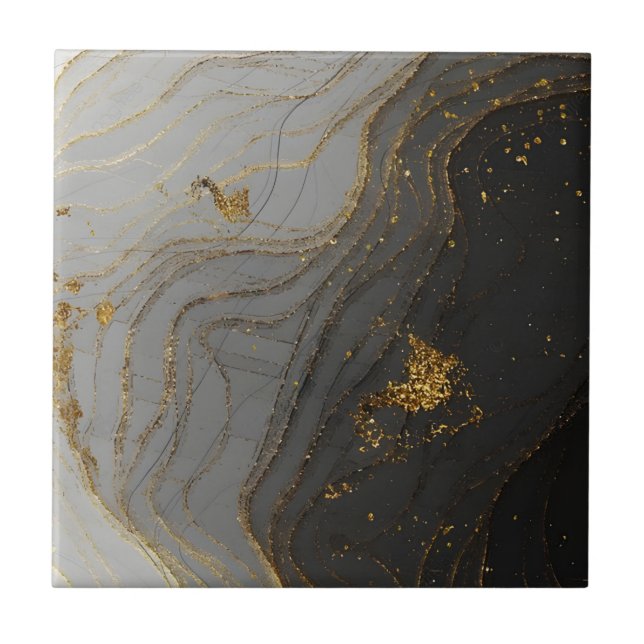 black and gold floor tiles fanciful (Front)