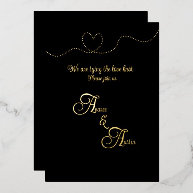 Black and Gold Foil  (Front/Back)