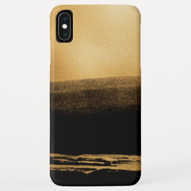 Black and Gold Foil Brush Stroke Case-Mate iPhone Case (Back)