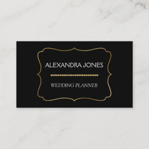 Black and Gold Foil Elegant Minimalist Business Card