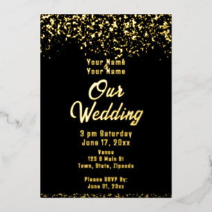 Black and Gold Foil Wedding
