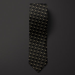 Black and Gold Football Helmet Tie