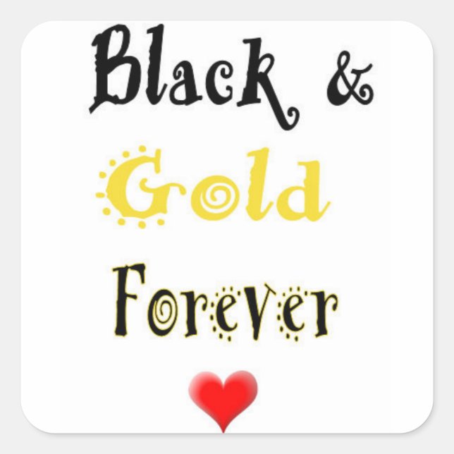 Black and Gold Forever Stickers (Front)
