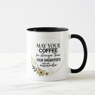 Black and Gold Funny Coffee Mug for Mum and Dad