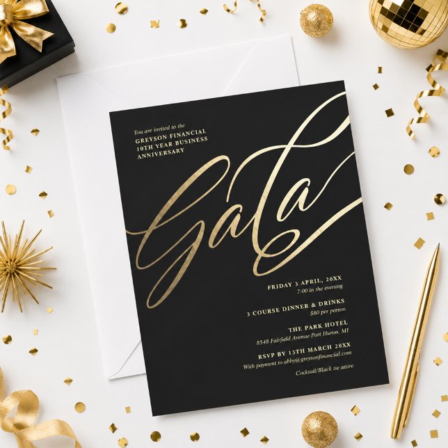 Black and Gold Gala Invitation (Creator Uploaded)