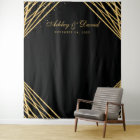 Black And Gold Geometric Abstract Photo Backdrop