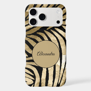 Black and Gold Glam Zebra Print