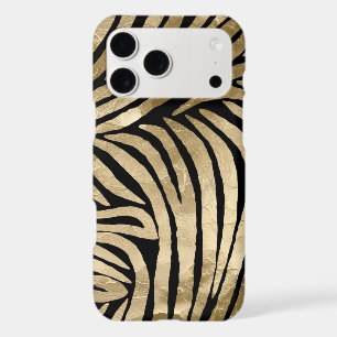 Black and Gold Glam Zebra Print