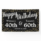 Black and Gold Glitter Joint Adult Birthday
