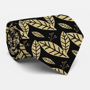 Black and Gold Glitter Pattern Tie