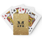 Black and Gold Glitter Personalised Monogram Name