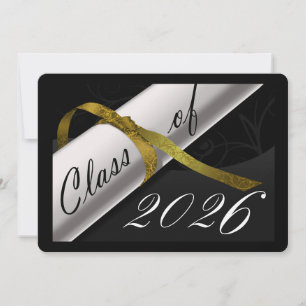 Black and Gold Graduation Announcement