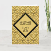 Black and Gold Graduation Card | 2026