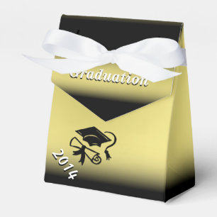 Black and Gold Graduation Personalised Favour Box