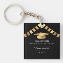 Black and Gold Graduation Souvenir