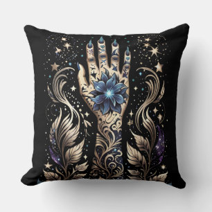 Black And Gold Hand Tattoo Cushion