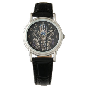 Black And Gold Hand Tattoo Watch