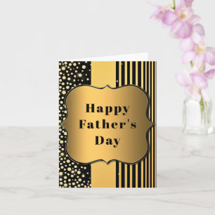 Black and Gold Happy Father's Day Card