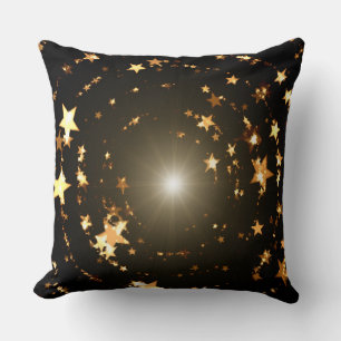 Black and Gold Happy Holidays bling Cushion