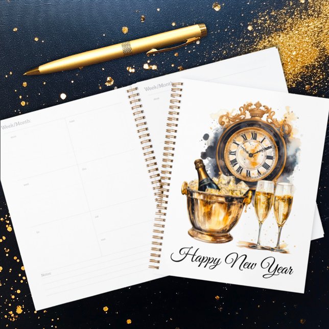 Black and Gold Happy New Year Planner (Creator Uploaded)
