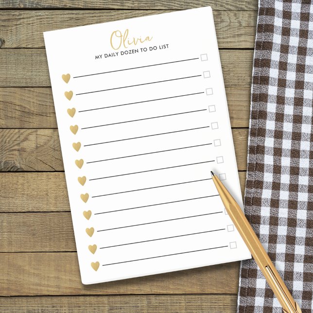 Black And Gold Heart Lined To Do Checkbox List Post-it Notes (Black And Gold Heart Lined To Do Checkbox List Post-it Notes
)