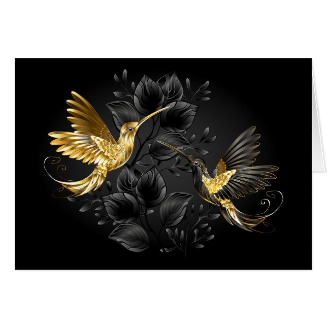 Black and Gold Hummingbird (Front Horizontal)