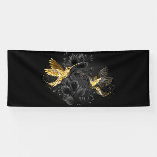 Black and Gold Hummingbird Banner