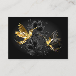 Black and Gold Hummingbird Calling Card