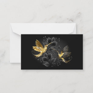 Black and Gold Hummingbird Card