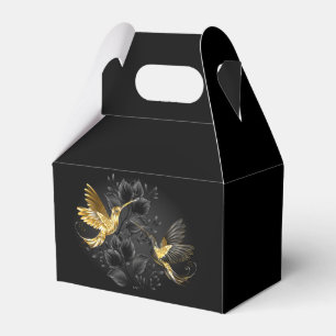 Black and Gold Hummingbird Favour Box