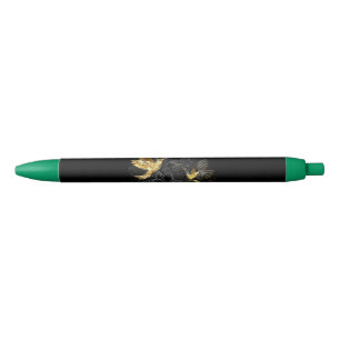 Black and Gold Hummingbird Ink Pen